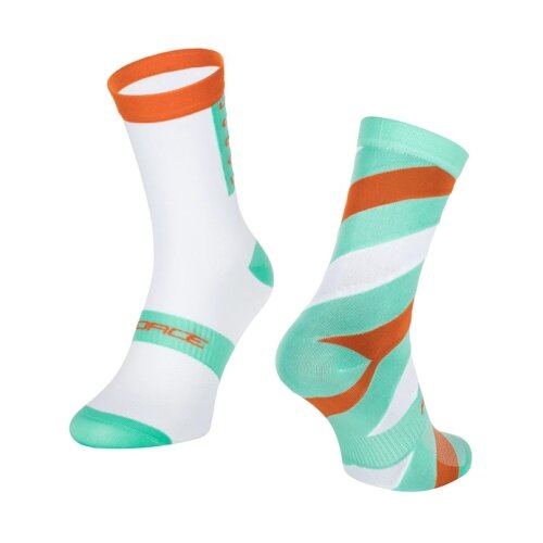 Force Čarape SLANTED, belo-zeleno L-XL/42-46 Slike