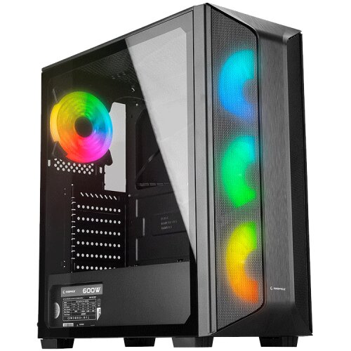Rampage Kući&scaron;te gaming HYDRA V2 BLACK Tempered Glass Type-C+USB3.0 4*ARGB Infinity Fan+Hub E-ATX Exclusive Gaming, 39989 Cijene