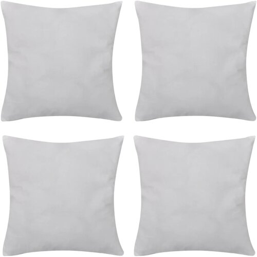 vidaXL Prevleke za Blazine Bombaž 50 x 50 cm 4 kosi Bele Barve, (20687179) Cene