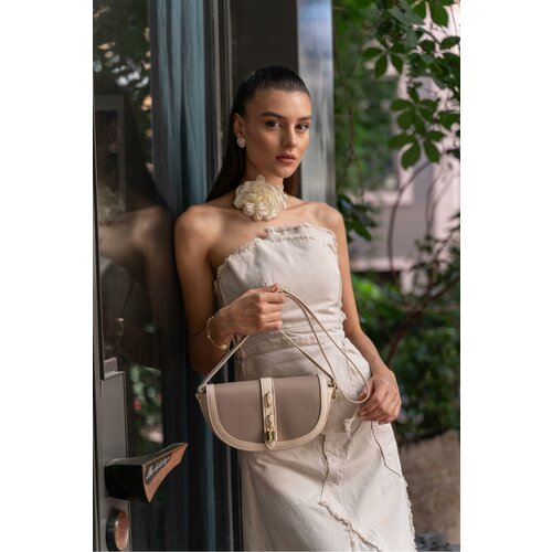 Madamra Mink Women's Contrast Design Crossbody Bag Slike