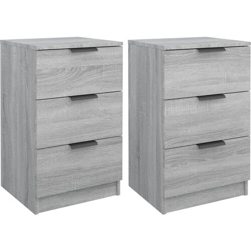 Maison Chic Dvo delni komplet Nočne omarice - Nočne mize siva sonoma 40x36x65 cm, (21687855) Slike