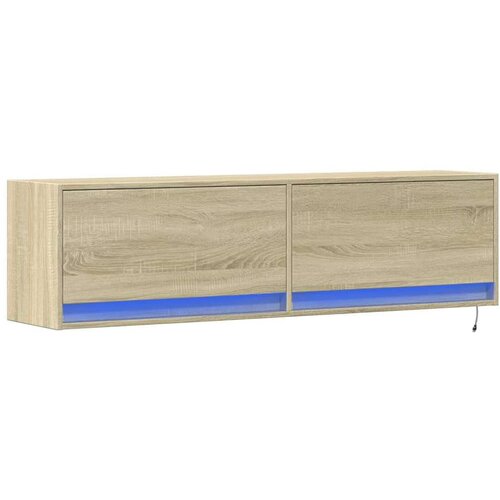 vidaXL Zidni TV ormarić s LED svjetlima boja hrasta sonome 140x31x38cm Cijene