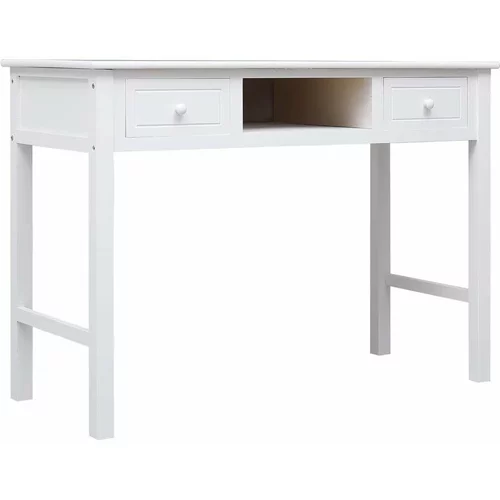  Pisalna miza bela 108x45x76 cm trden les pavlovnije, (20640556)