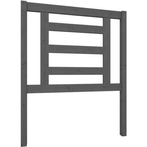 Maison Chic posteljno vzglavje - vzglavna omarica - nočna omarica sivo 81x4x100 cm trdna borovina, (21705090) Slike