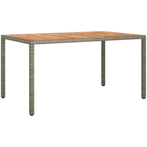 VidaXL vrtni stol za blagovanje sivi 150x90x75 cm poliratan Slike