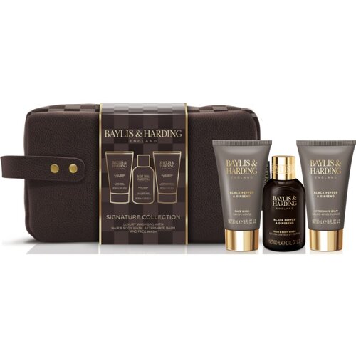 Baylis &amp;amp; Harding Black Pepper &amp;amp; Ginseng poklon set (kozmetička torbica) za mu&amp;scaron;karce Slike