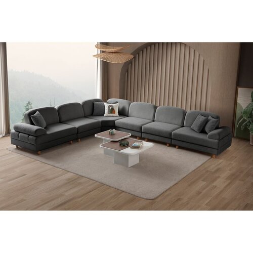 Atelier Del Sofa Aries Modular XL ugaona garnitura na razvlačenje 400 × 315 cm, antracit Cene