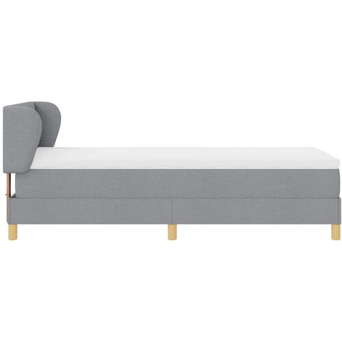  s opruga kutije Svjetlosiva 90 x 200 cm tkanina Slike