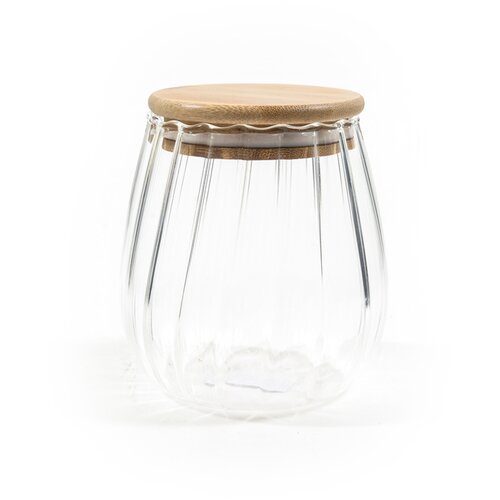 Mhome Doza z lesenim pokrovom Bambu 650ml / steklo, les, (5000199102) Slike