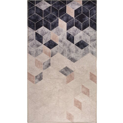 Vitaus Temno modra-kremna pralna preproga 230x160 cm - Vitaus Slike