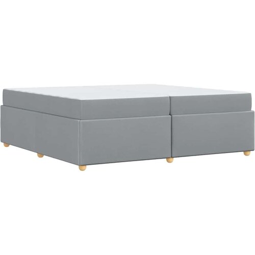  Okvir kreveta s madracem Svjetlosiva 200 x 200 cm tkanina Slike
