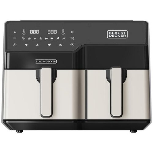 Black &amp;amp; Decker BXAF9000E Double 9 L Stand-alone 2500 W Hot air fryer Black, Stainless steel Slike