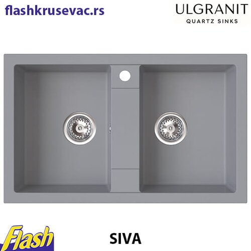 Granitna sudopera kvadratna dupla - Ulgranit ULG780DB - vi&amp;scaron;e boja 🔘 SIVA Slike