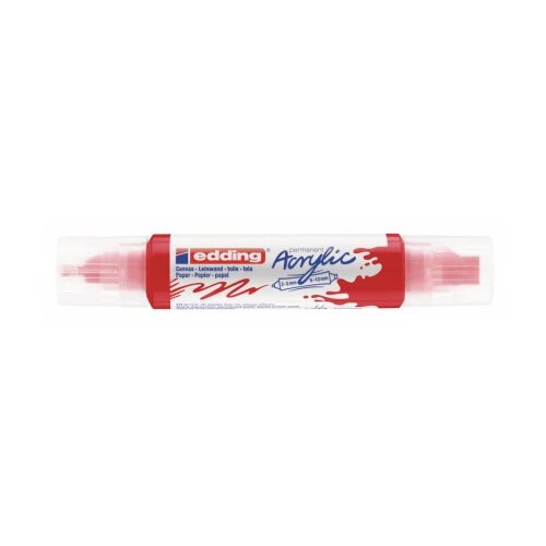  Akrilni marker E-5400 double-liner sa dva vrha Edding crvena Slike