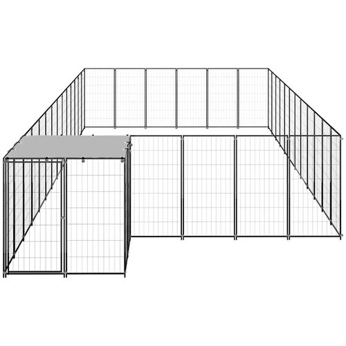  Kavez za pse crni 26,62 m&amp;sup2; čelični Slike