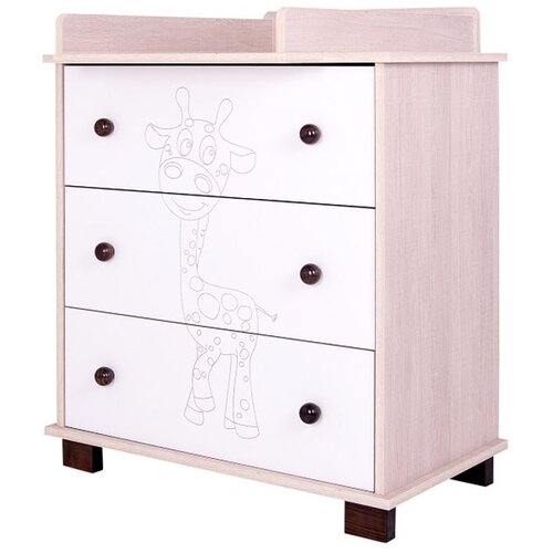 Drewex komoda za presvlačenje bebe - Žirafica oak santana/white Cijene