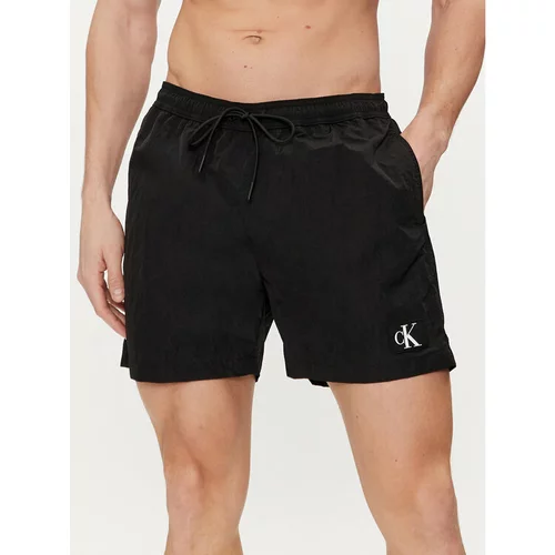 Calvin Klein Swimwear Kopalne hlače KM0KM00980 Črna Regular Fit