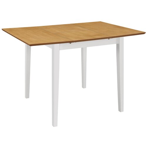 vidaXL Raztegljiva jedilna miza MDF (80-120)x80x74 cm bela Cene