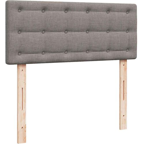  Krevet s oprugama i madracem smeđesivi 120 x 190 cm od tkanine Slike
