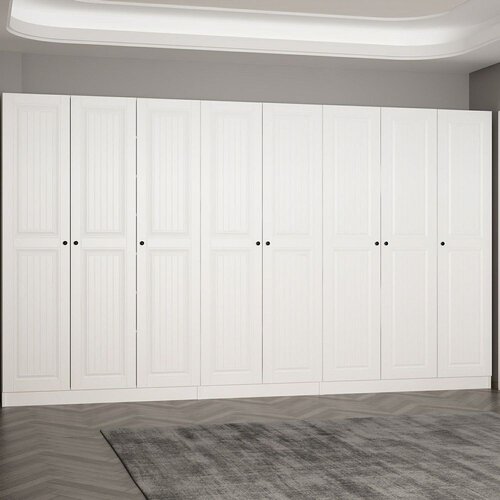 Woody Fashion Ormar za hodnik Noah 8251, 360x210x35 cm, Bijela Cene
