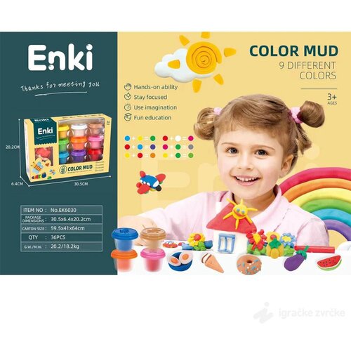 RAZNO Plastelin set 9 BOJA Cene