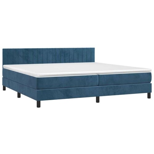  Box spring s madracem LED tamnoplavi 200x200 cm bar&amp;scaron;un Slike