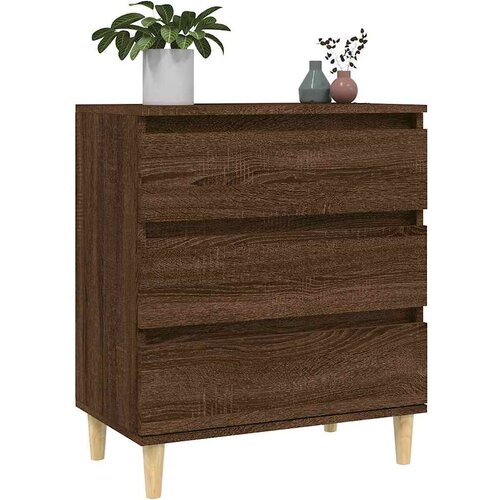  Komoda boja smeđeg hrasta 60 x 35 x 70 cm konstruirano drvo Slike