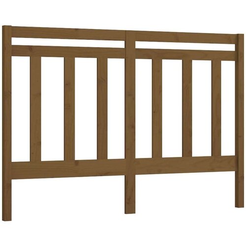  Uzglavlje za krevet boja meda 166 x 4 x 100 cm masivna borovina Slike