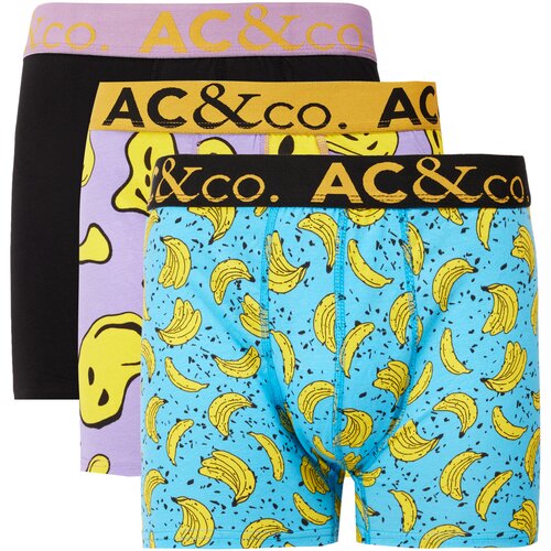 AC&Co / Altınyıldız Classics 3-Pack Men's Mixed Cotton Stretchy Patterned Boxer Cene
