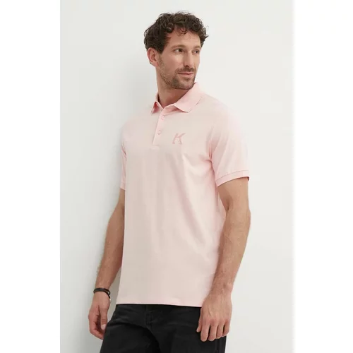Karl Lagerfeld Polo moški, roza barva, 542221.745890