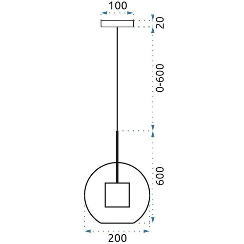 Toolight staklena viseća svjetiljka zlatna loft APP554-1CP 20cm Slike