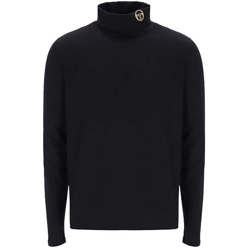 Sergio Tacchini Edward Roll Neck Jumper Black/Gold Crna