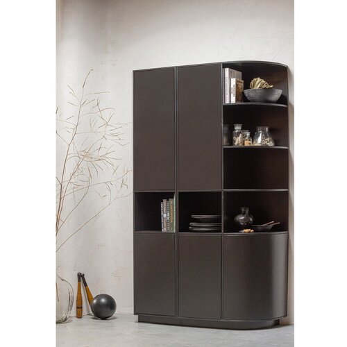 WOOOD Crna modularna biblioteka od masivnog bora 346x210 cm Finca &amp;ndash; Slike