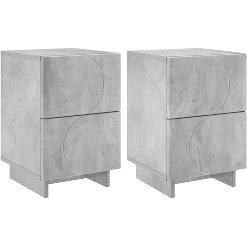  Noćni ormar 2 kom. Betonska siva 33,5 x 34,5 x 50 cm Slike