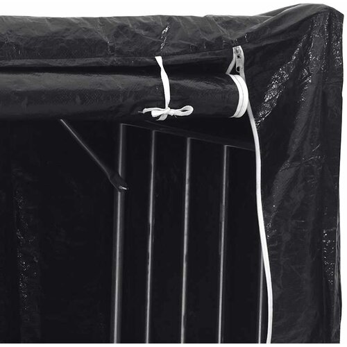  Stalak za drva za ogrjev s ki&amp;scaron;nom navlakom 100,5x80,5x110,5 cm Slike