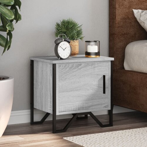 VidaXL Nočna omarica 2 kosa siva sonoma 40x30x40 cm inženirski les Slike