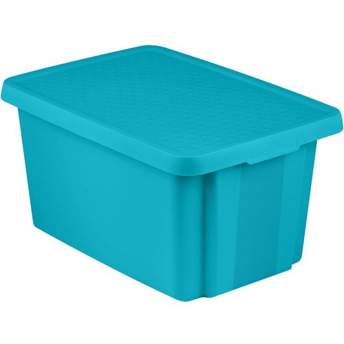 Curver Plava kutija za pohranu s poklopcem Essentials, 45 l Slike