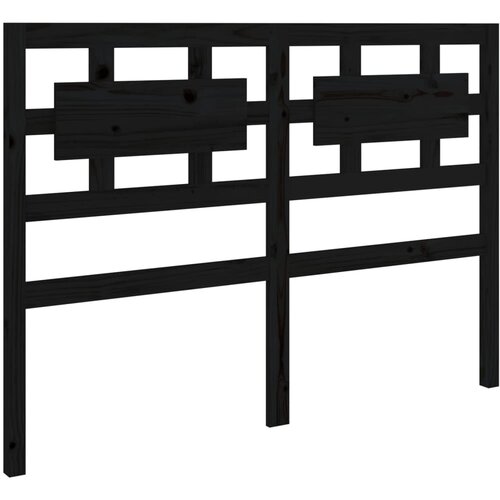  Uzglavlje za krevet crni 185,5 x 4 x 100 cm od masivne borovine Slike