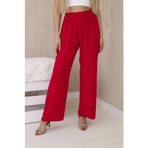 Kesi Włoski Wide-leg trousers red Slike