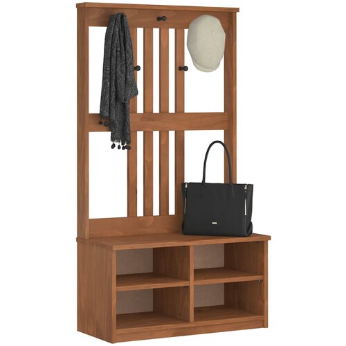 vidaXL Drevo za dvorano "SANDENS" 87x40x159,5 cm masivni les bora Cene