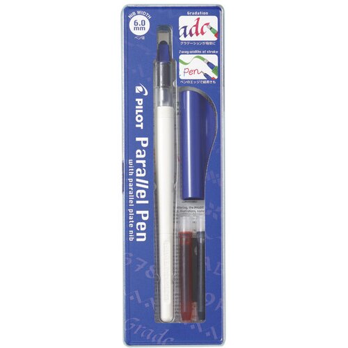 Nalivpero za kaligrafiju 6,0mm set parallel pen pilot fp3-60-ssn sivo/plavo Slike