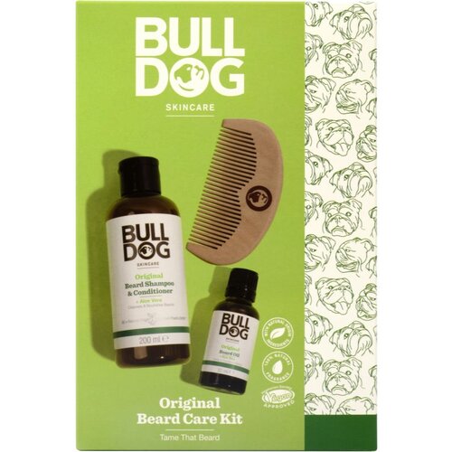 Bull Dog Original Beard Care Kit darilni set Peach Wood 10,4 cm (za mo&amp;scaron;ke) Slike