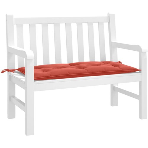 vidaXL Jastuk za vrtnu klupu prošarano crvena 100x50x7 cm od tkanine Cijene