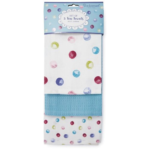 Cooksmart &amp;reg; set od 3 Pamučna kuhinja Ručnici Spotty Dotts Slike