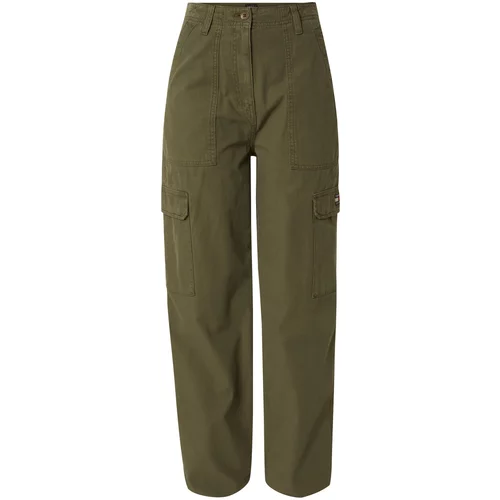 Tommy Jeans Cargo hlače 'HARPER' tamno zelena
