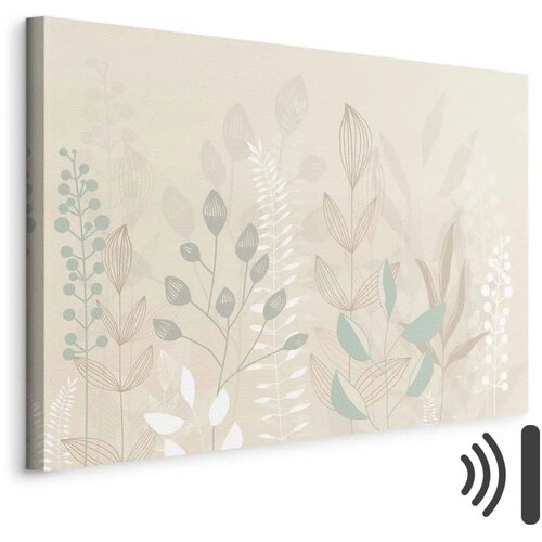  Slika - Morning in the Meadow - Various Pastel Plants on a Beige Background 90x60 Akustična Cijene
