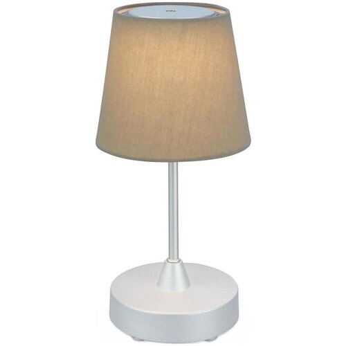 BRILO LED prigu&amp;scaron;iva punjiva stona lampa LED/3W/5V IP44 srebrna/bež Slike