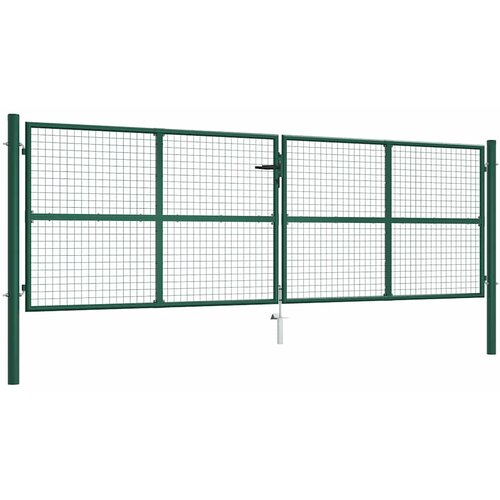  Vrtna mrežasta vrata od čelika 400x125 cm zelena Cene