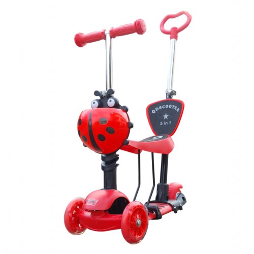 Olimp Sport Trotinet za decu 5 u 1 sa sedištem i svetlećim točkovima Crveni Cene