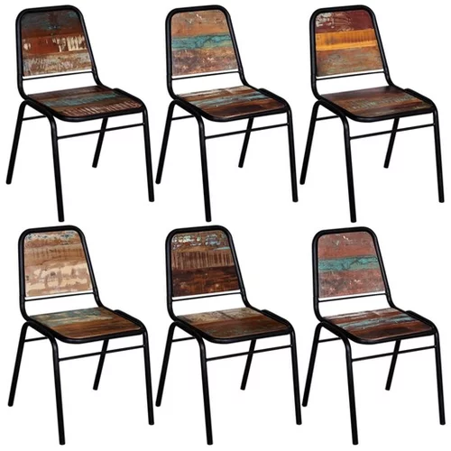  Jedilni stoli 6 kosov iz trdnega predelanega lesa